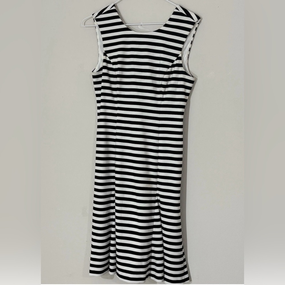 Vince Camuto Black & White Horizon Stripe Dress Classic Women Size 2
